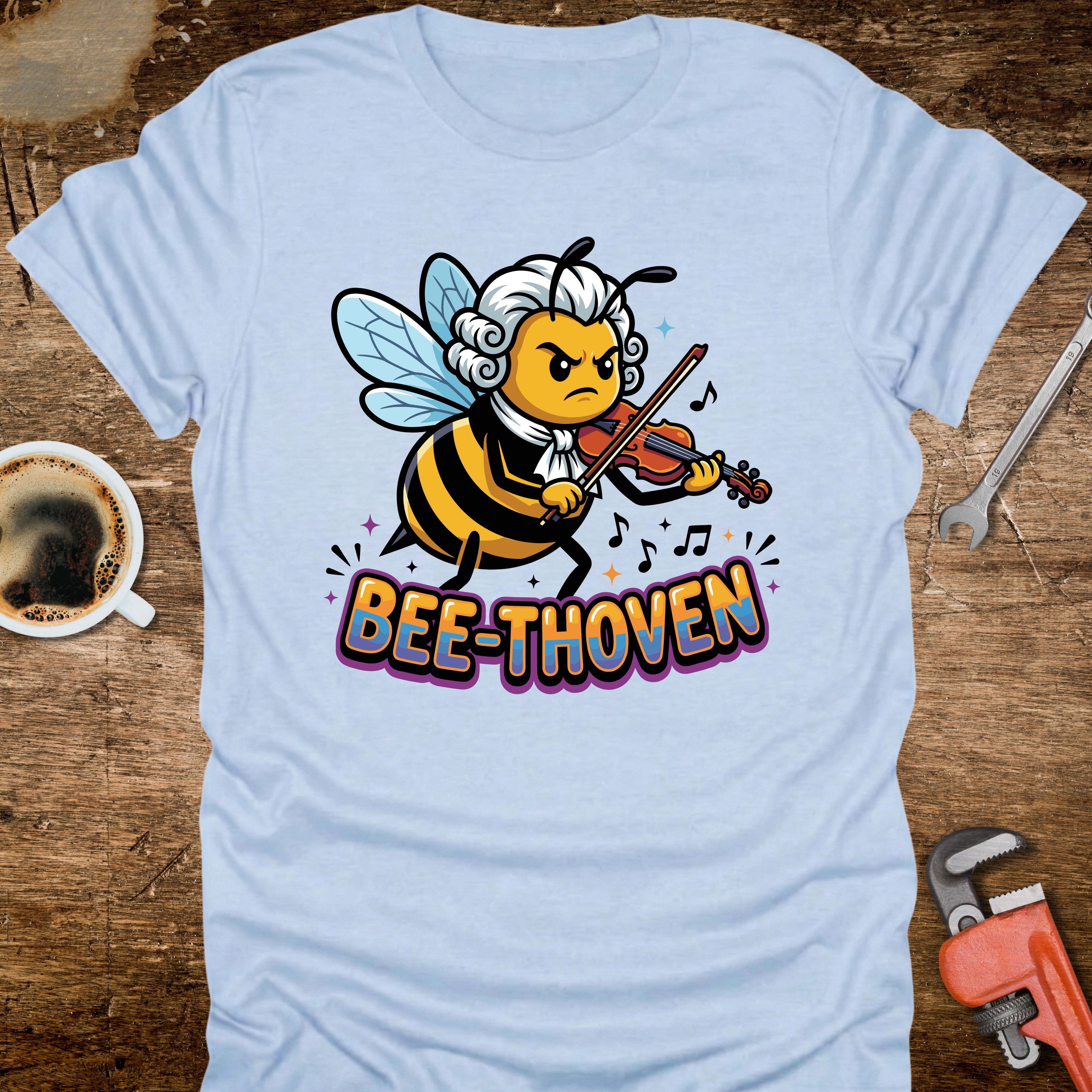 Bee-thoven T-Shirt - detail shot graphic design