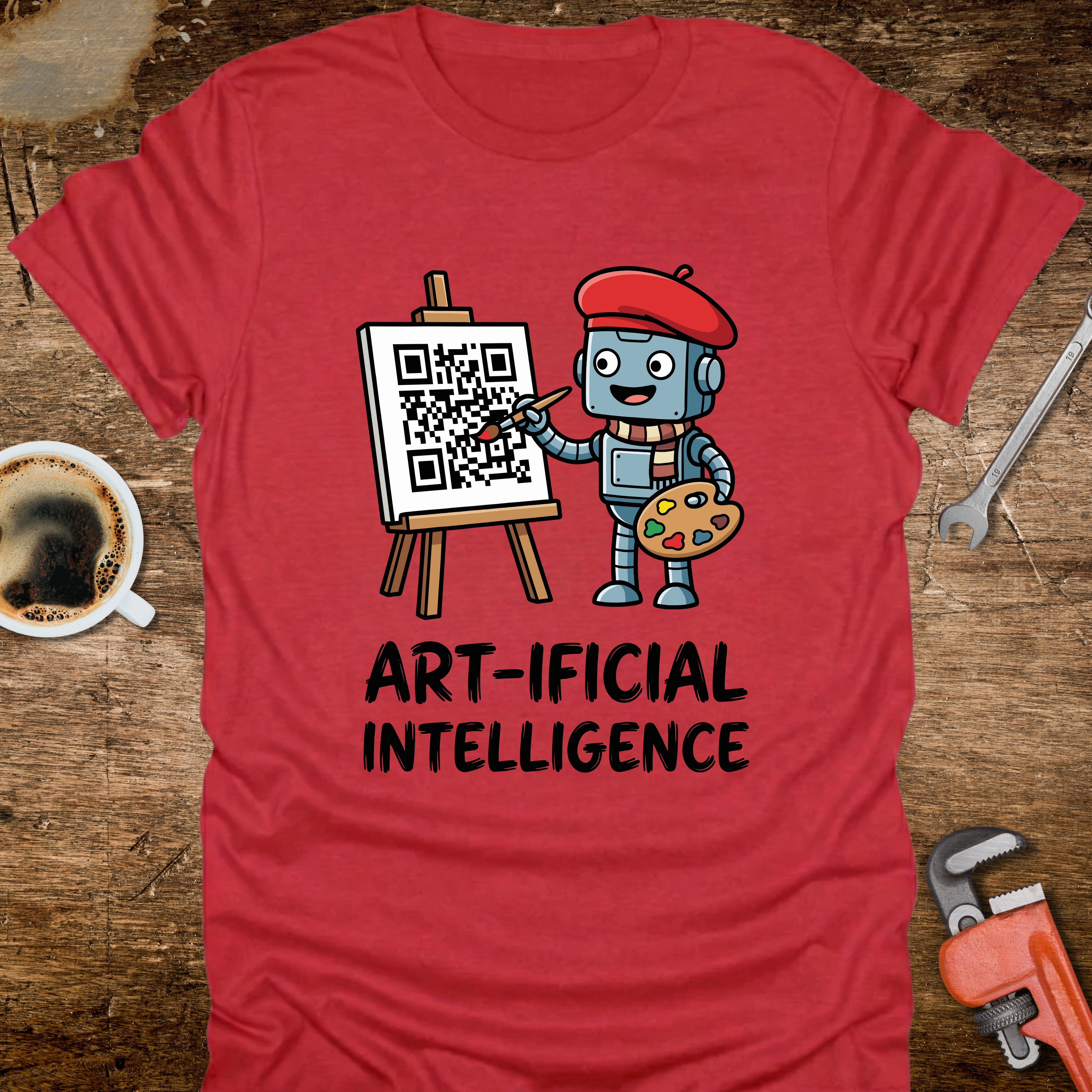 Art-ificial Intelligence T-Shirt - product mockup view 9