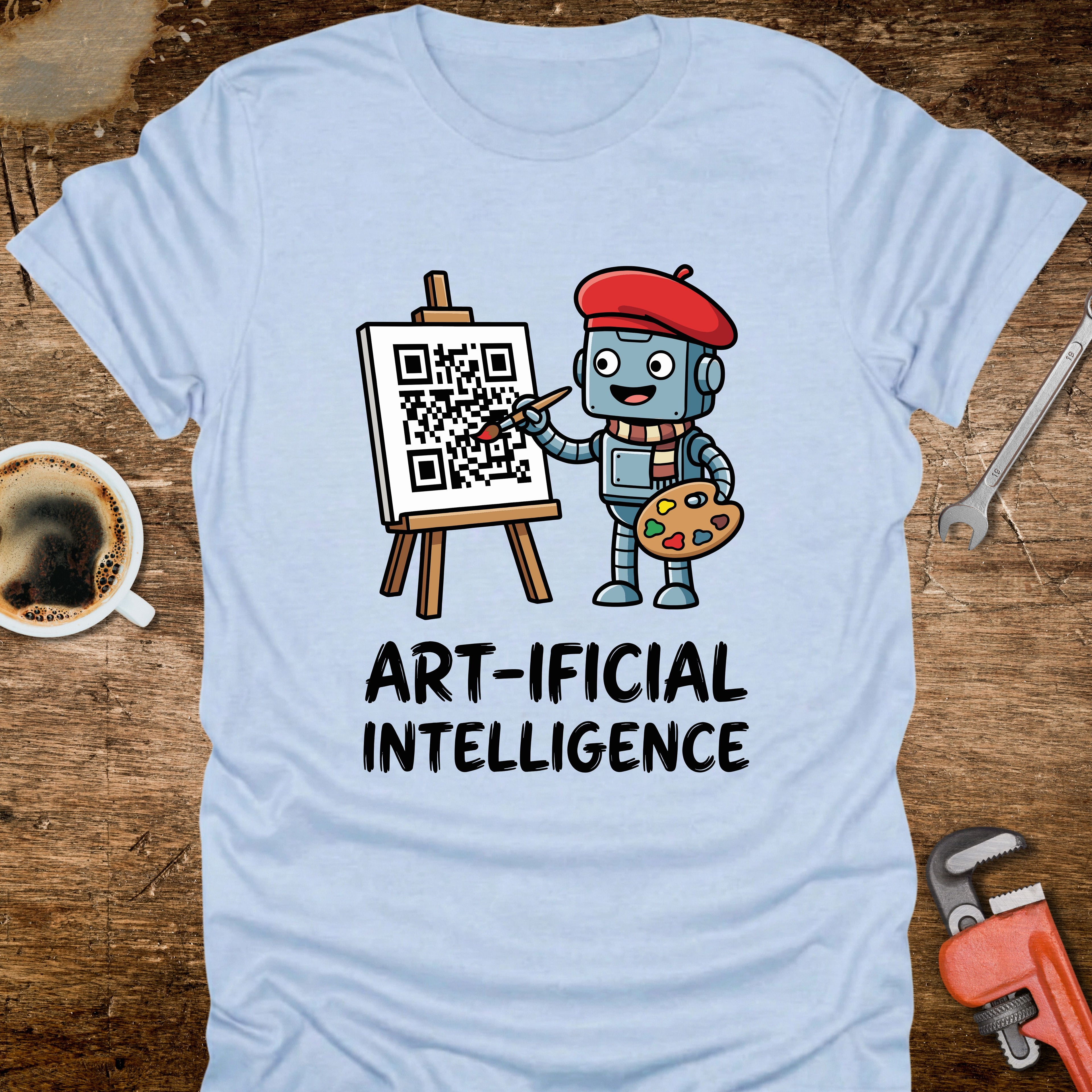 Art-ificial Intelligence T-Shirt - size and fit reference