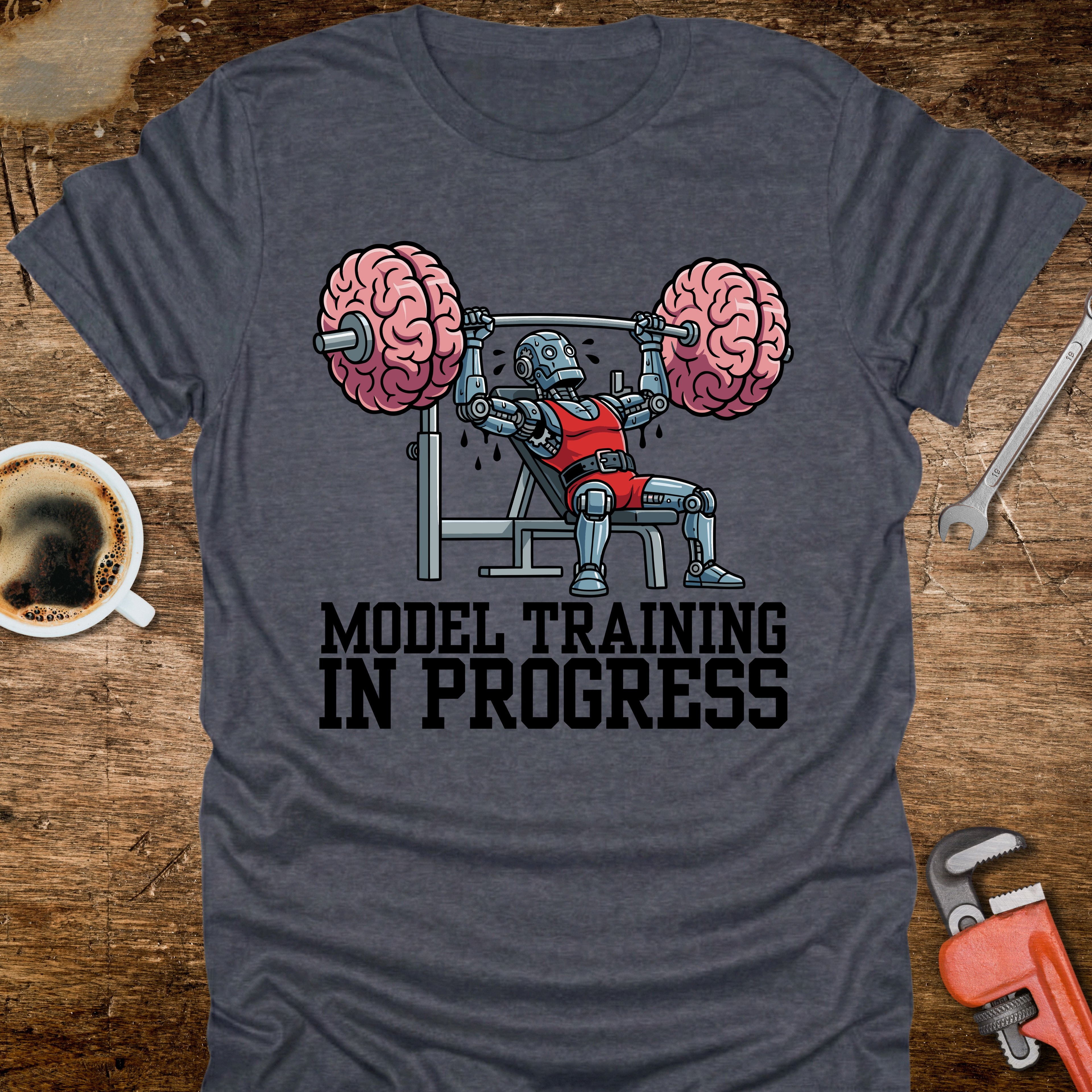 Model Training In Progress T-Shirt - detail shot graphic design