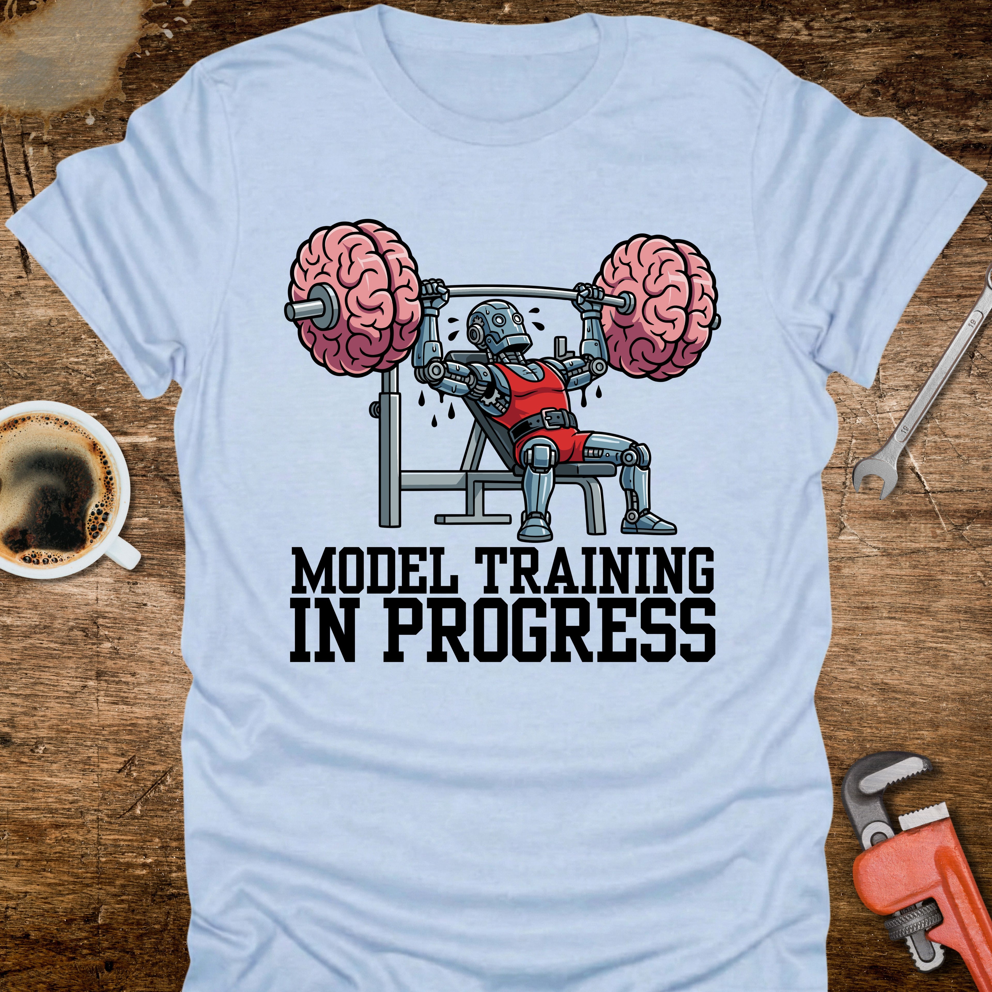 Model Training In Progress T-Shirt - size and fit reference