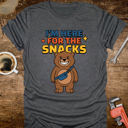 I'm Here for the Snacks Bear T-Shirt