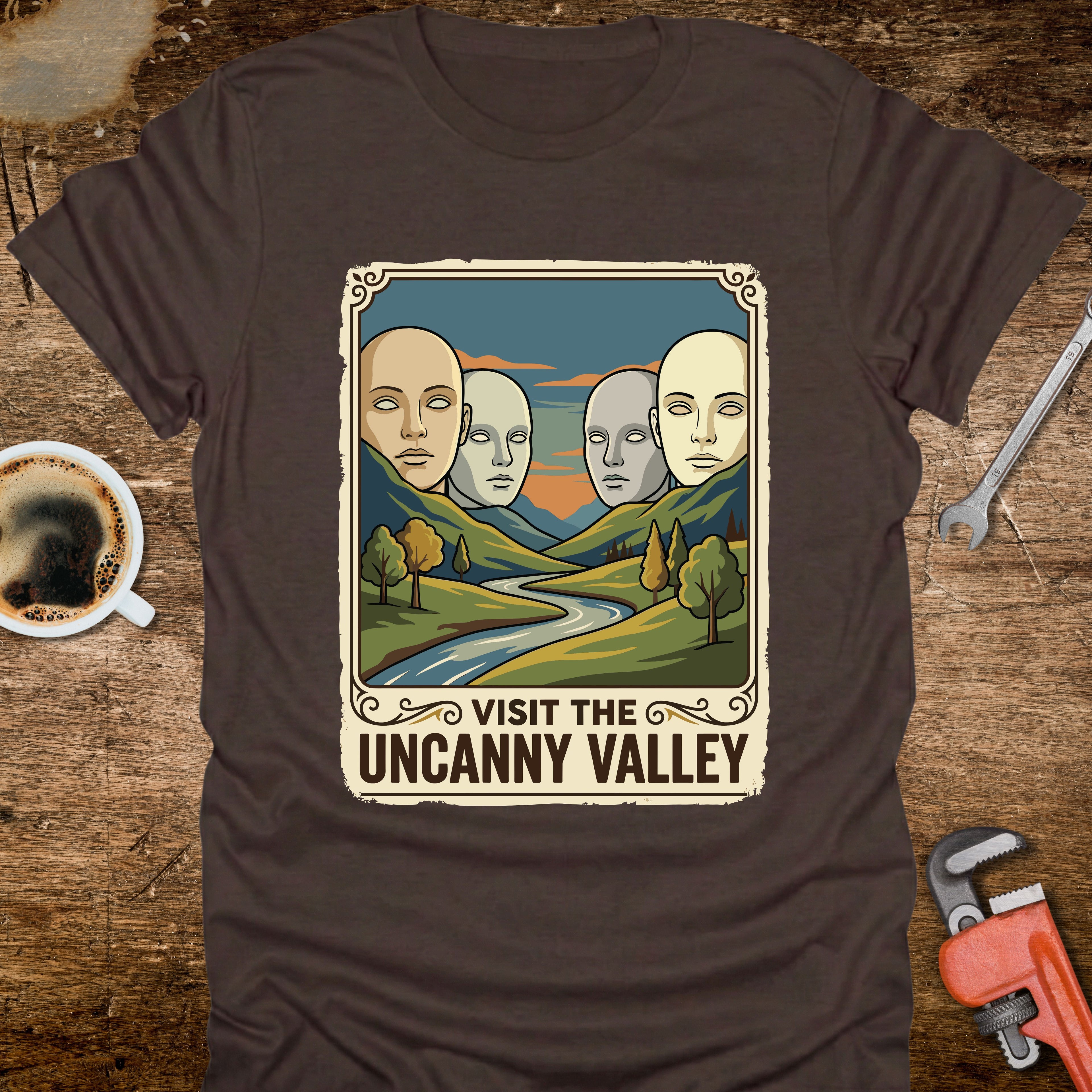 Uncanny Valley T-Shirt - lifestyle product photo