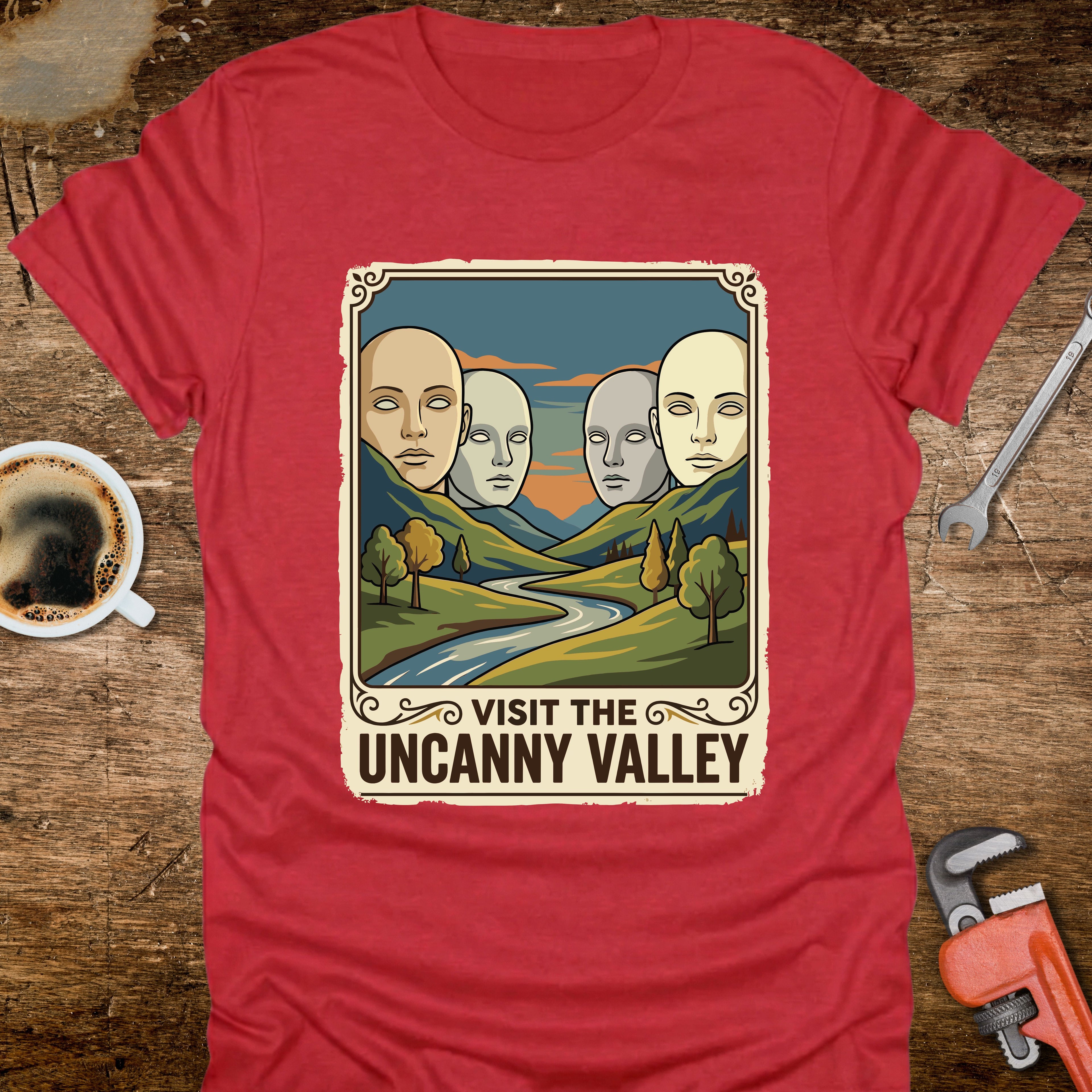 Uncanny Valley T-Shirt - product mockup view 12