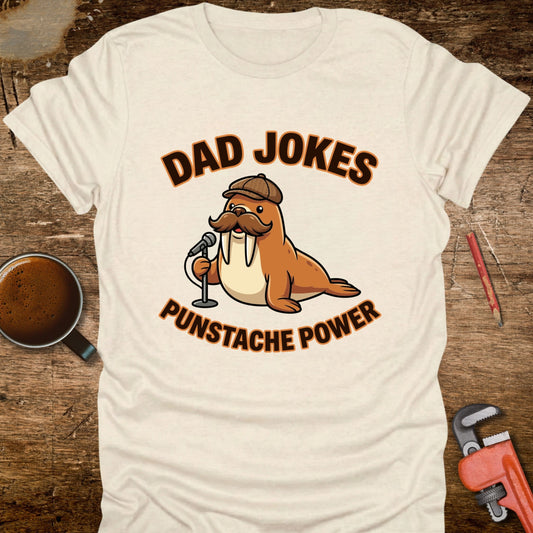 Punstache Power Walrus T-Shirt