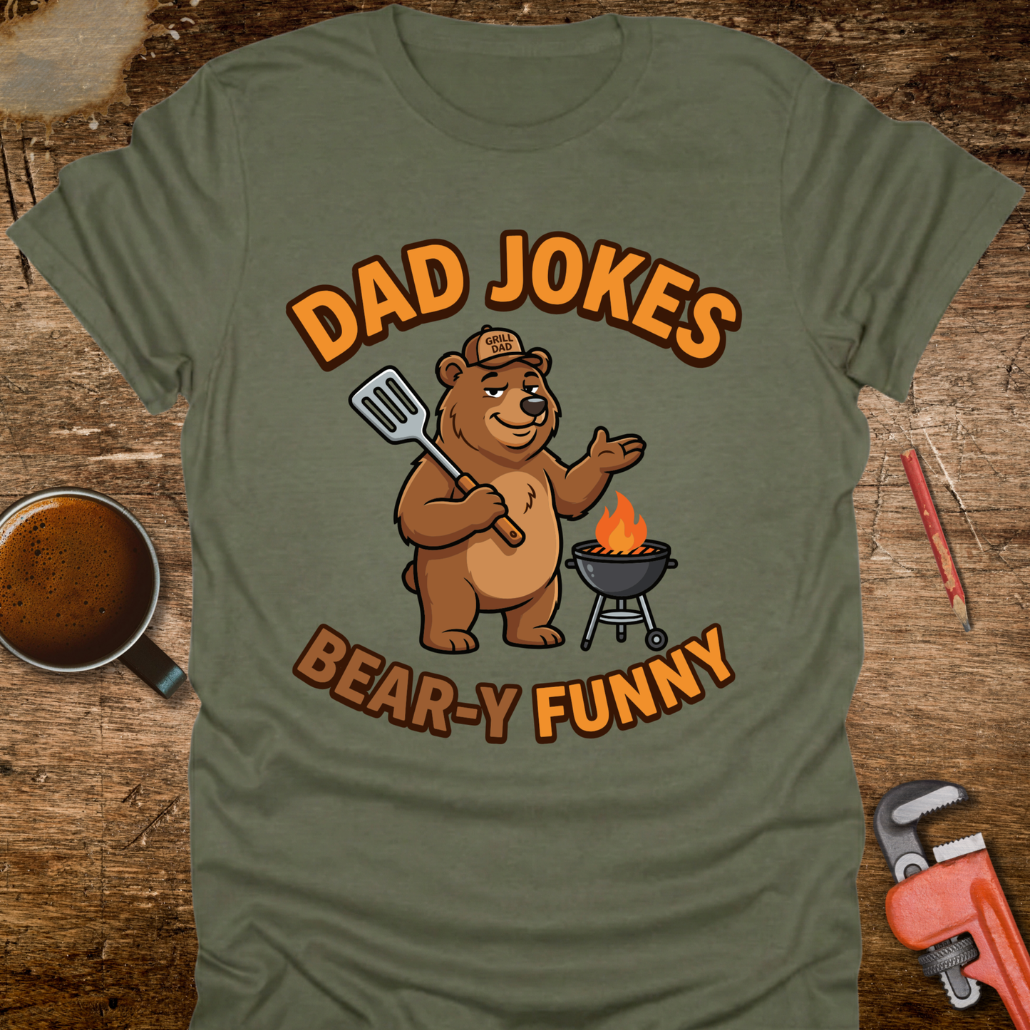 Dad Jokes Bear-y Funny T-Shirt