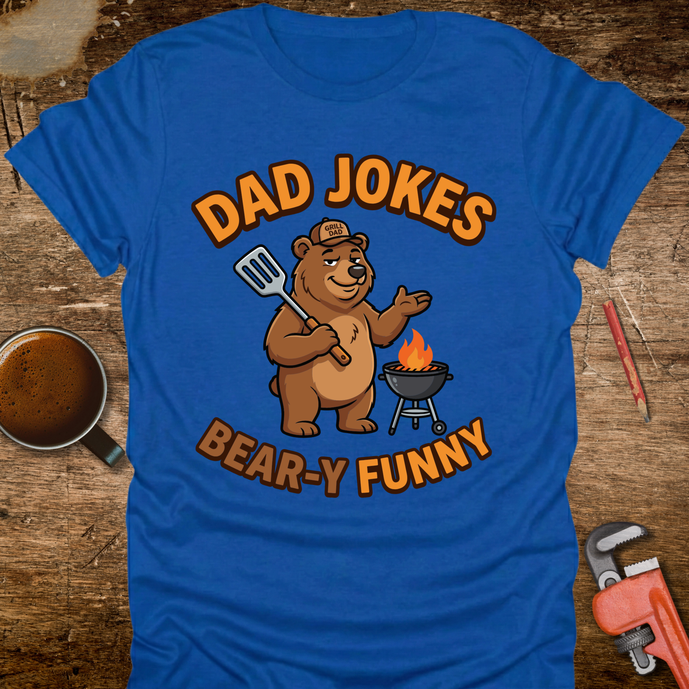 Dad Jokes Bear-y Funny T-Shirt - product mockup view 10