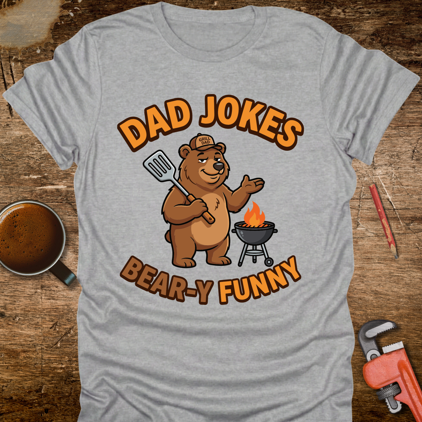 Dad Jokes Bear-y Funny T-Shirt