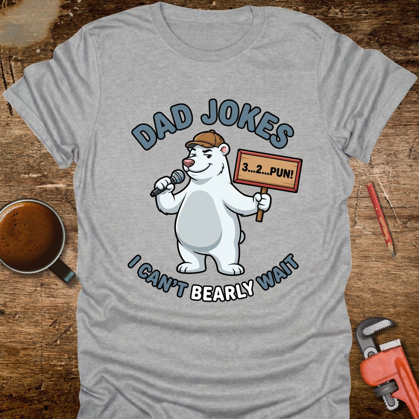 Dad Jokes I Can’t Bearly Wait Polar Bear T-Shirt