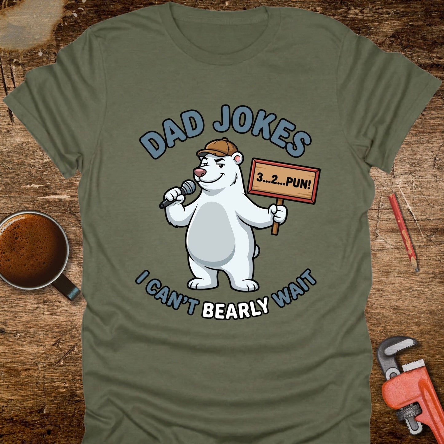 Dad Jokes I Can’t Bearly Wait Polar Bear T-Shirt