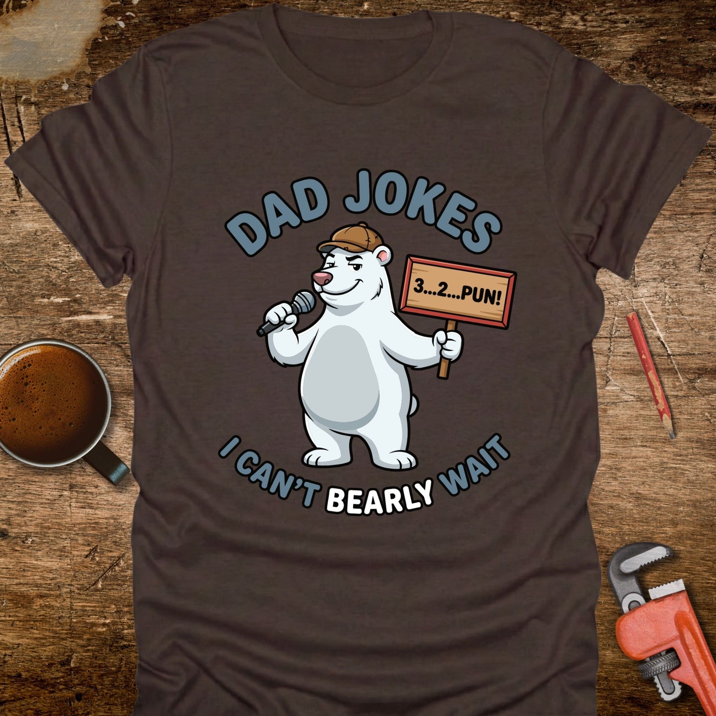 Dad Jokes I Can’t Bearly Wait Polar Bear T-Shirt