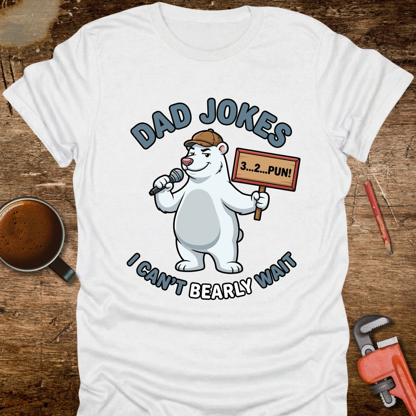 Dad Jokes I Can’t Bearly Wait Polar Bear T-Shirt