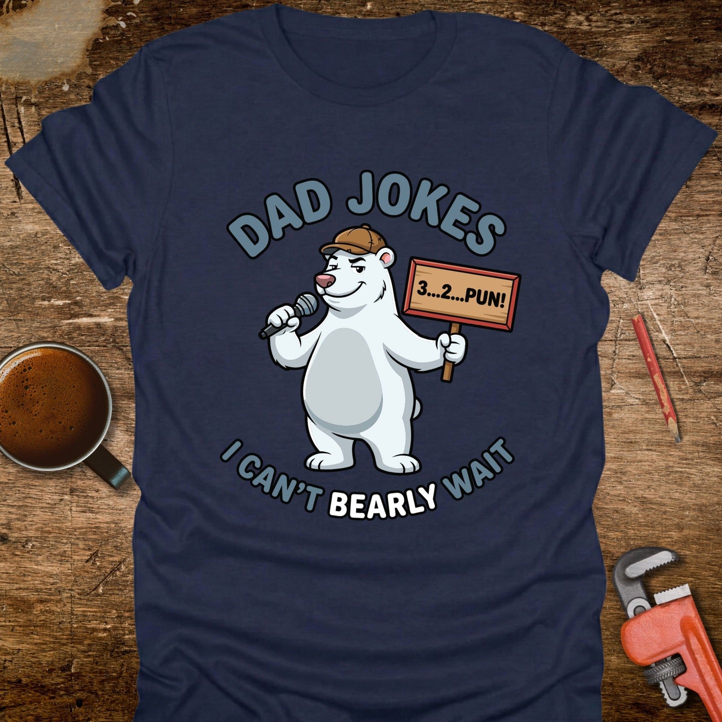 Dad Jokes I Can’t Bearly Wait Polar Bear T-Shirt
