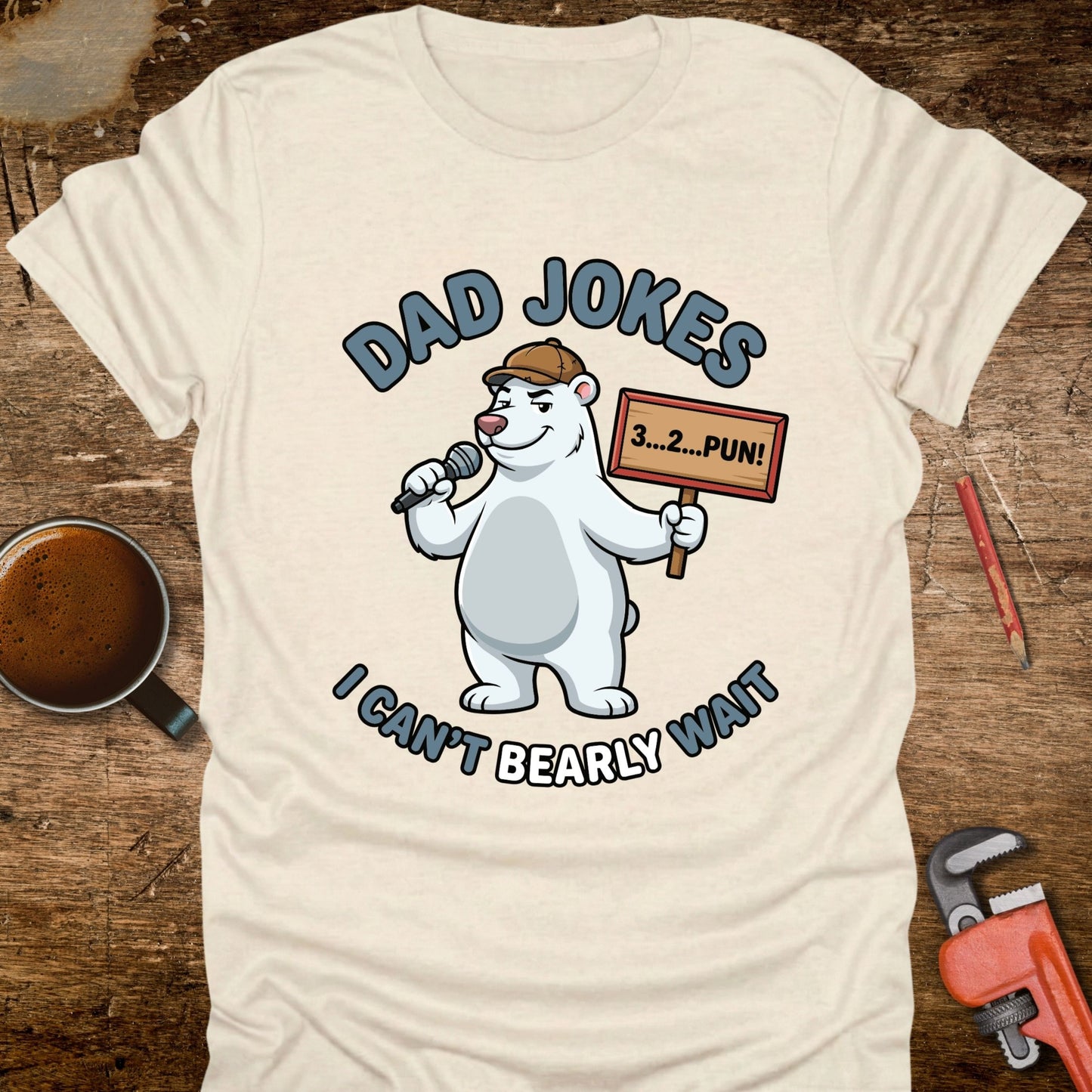 Dad Jokes I Can’t Bearly Wait Polar Bear T-Shirt