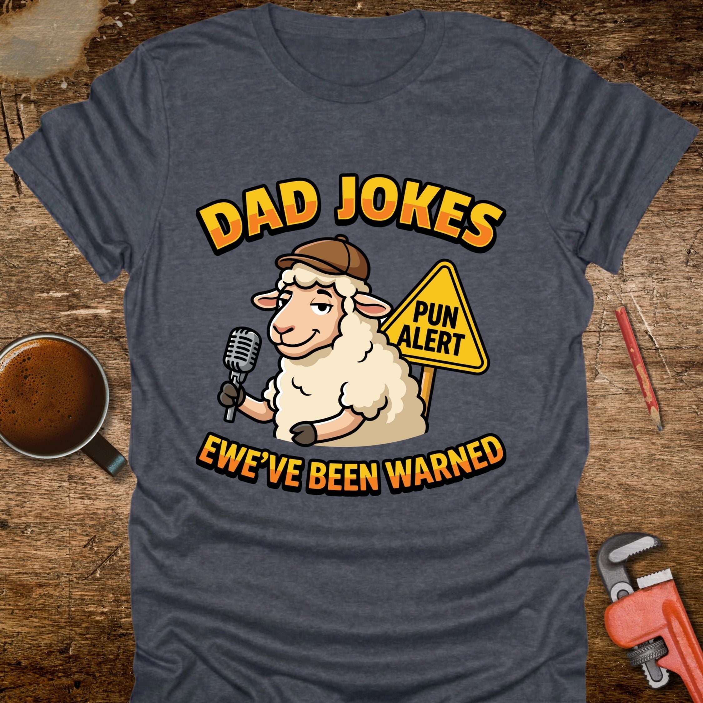 Dad Jokes Ewe've Been Warned T-Shirt - product mockup view 12