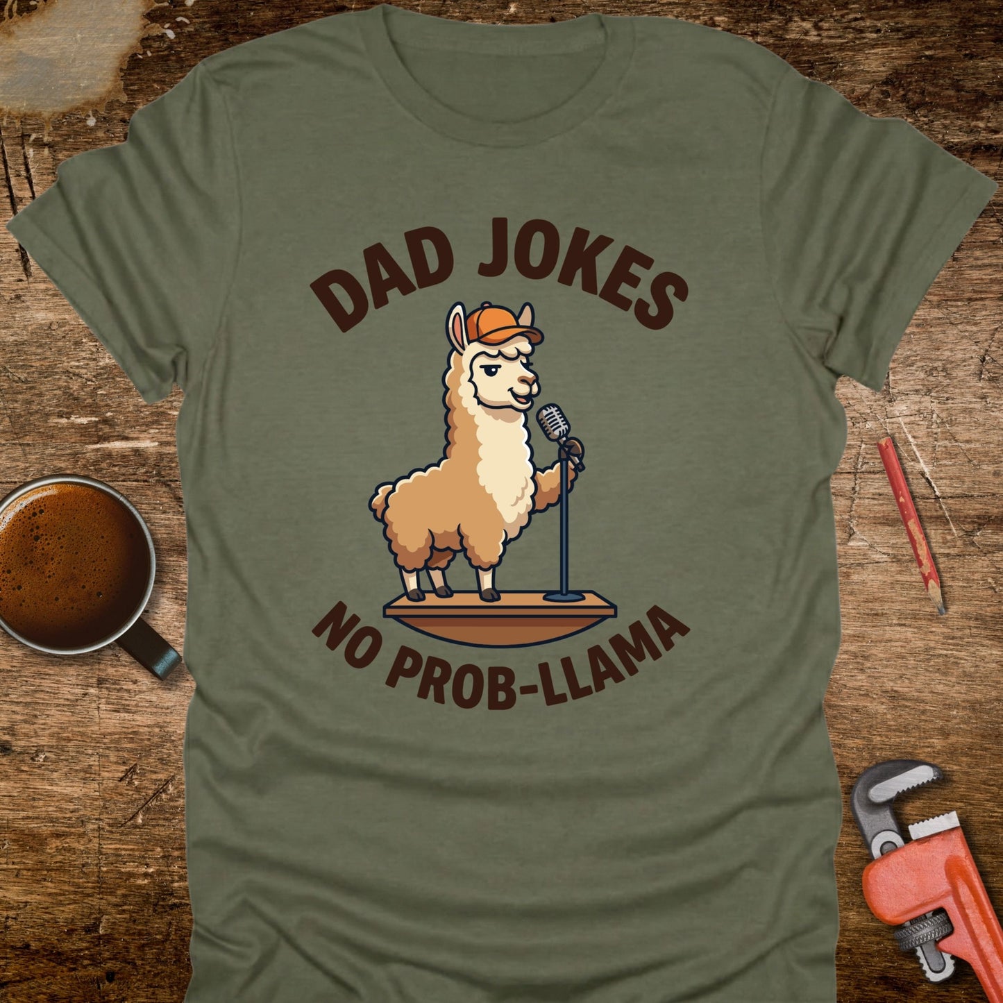 Dad Jokes No Prob-llama T-Shirt