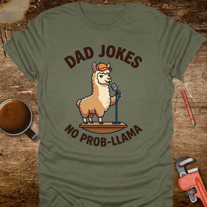 Dad Jokes No Prob-llama T-Shirt