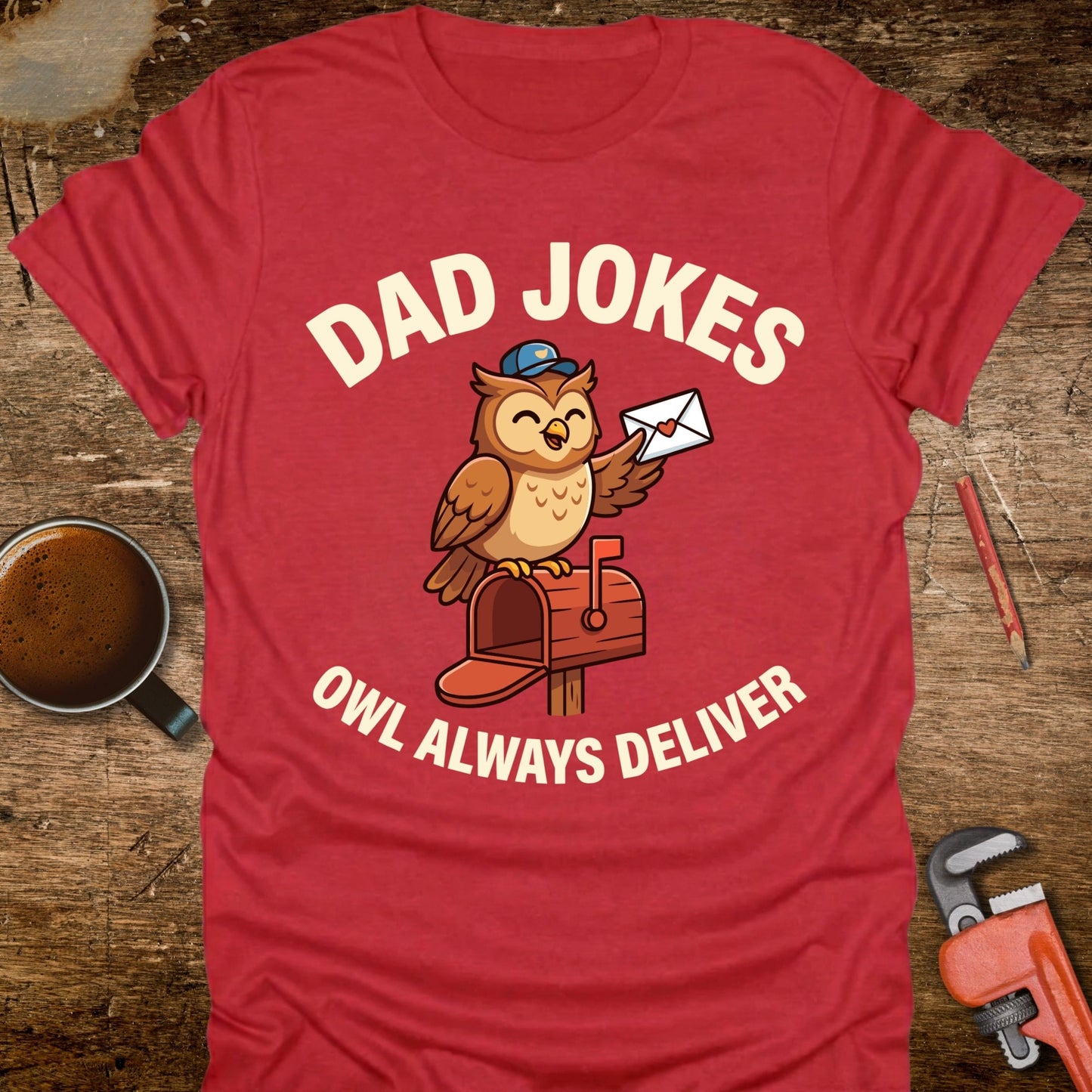 Dad Jokes Owl Always Deliver T-Shirt