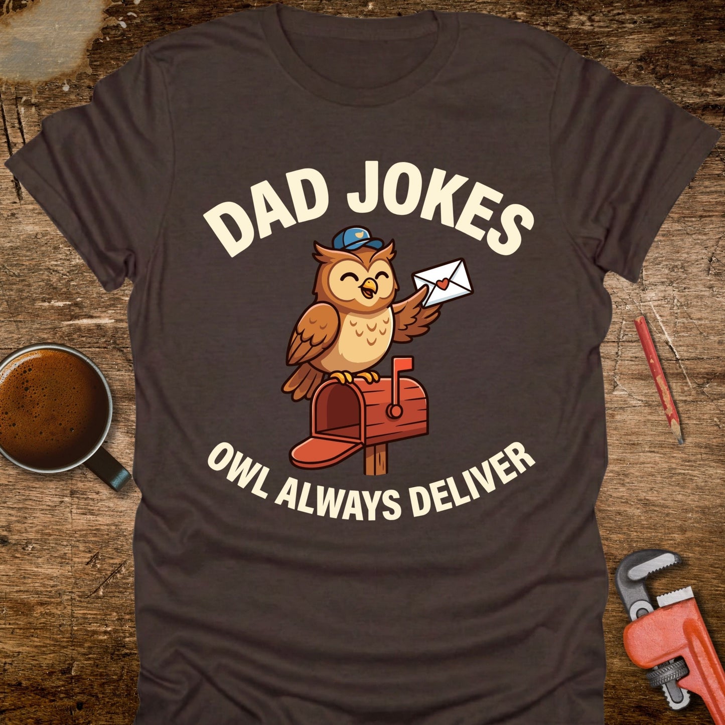 Dad Jokes Owl Always Deliver T-Shirt