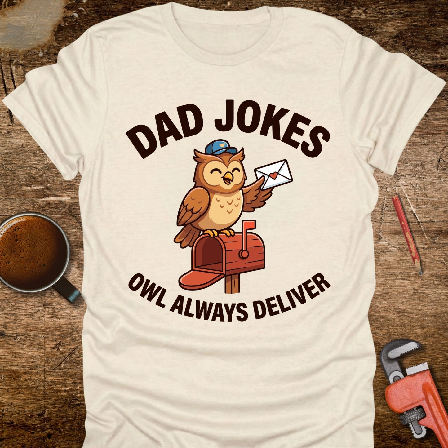 Dad Jokes Owl Always Deliver T-Shirt