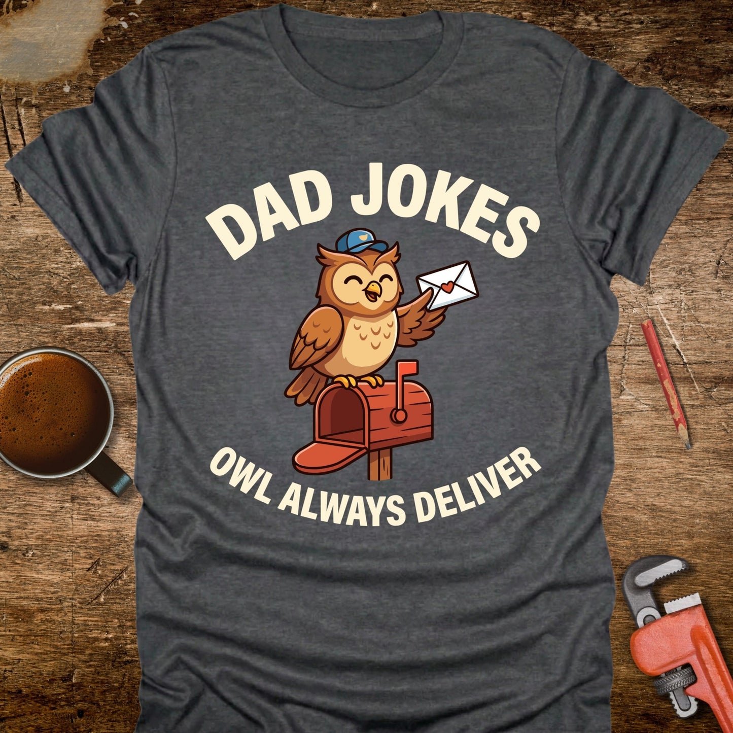 Dad Jokes Owl Always Deliver T-Shirt