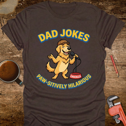 Dad Jokes Paw-sitively Hilarious T-Shirt