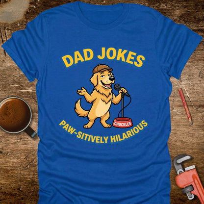 Dad Jokes Paw-sitively Hilarious T-Shirt