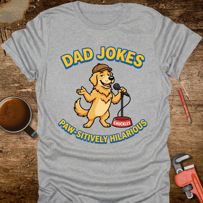 Dad Jokes Paw-sitively Hilarious T-Shirt
