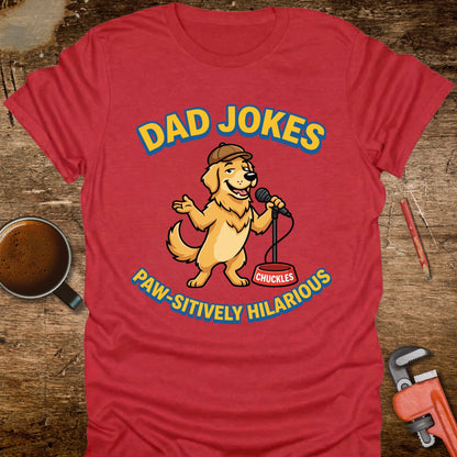 Dad Jokes Paw-sitively Hilarious T-Shirt