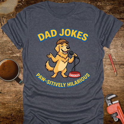 Dad Jokes Paw-sitively Hilarious T-Shirt