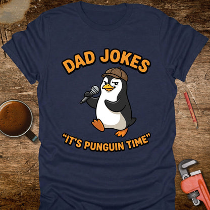 Dad Jokes It's Punguin Time T-Shirt