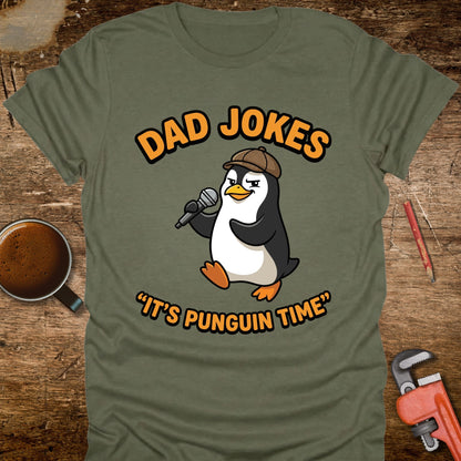 Dad Jokes It's Punguin Time T-Shirt