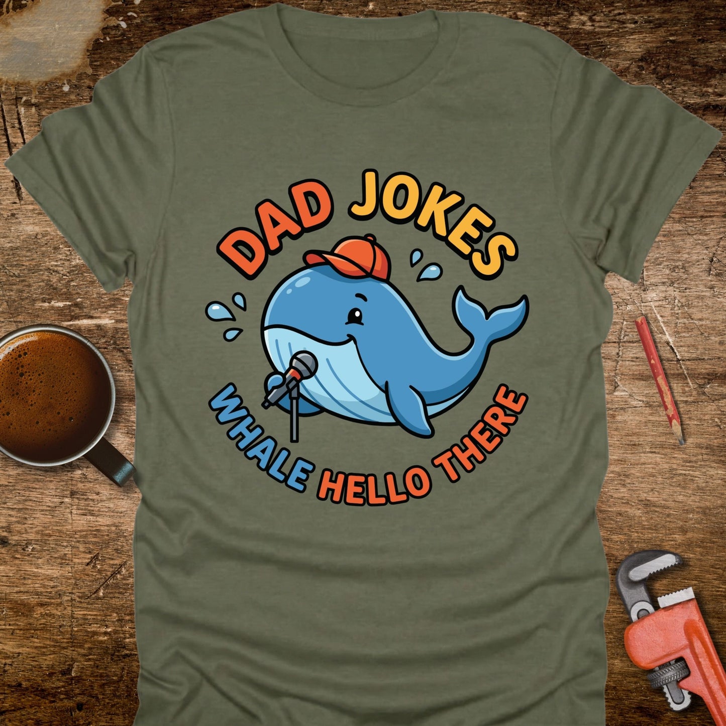 Dad Jokes Whale Hello There T-Shirt