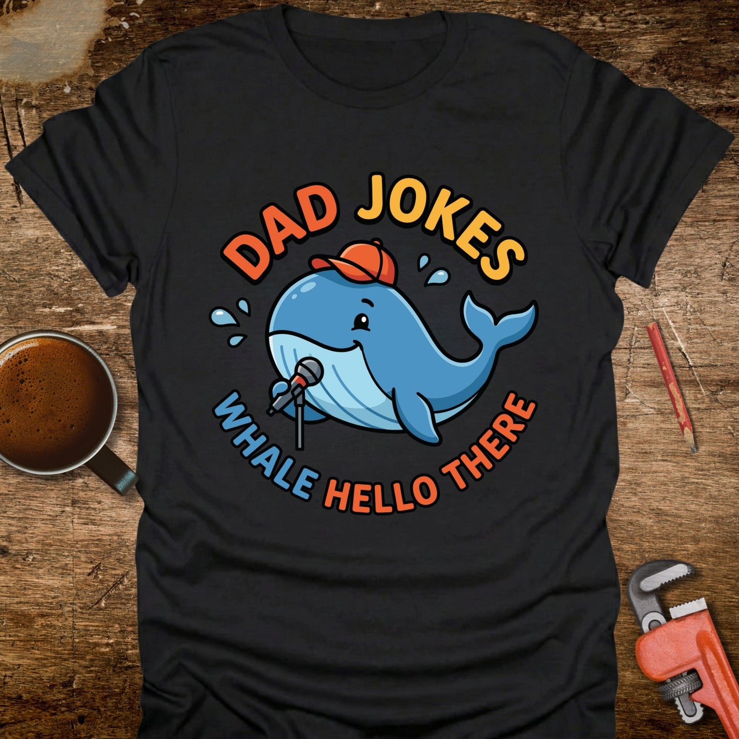 Dad Jokes Whale Hello There T-Shirt