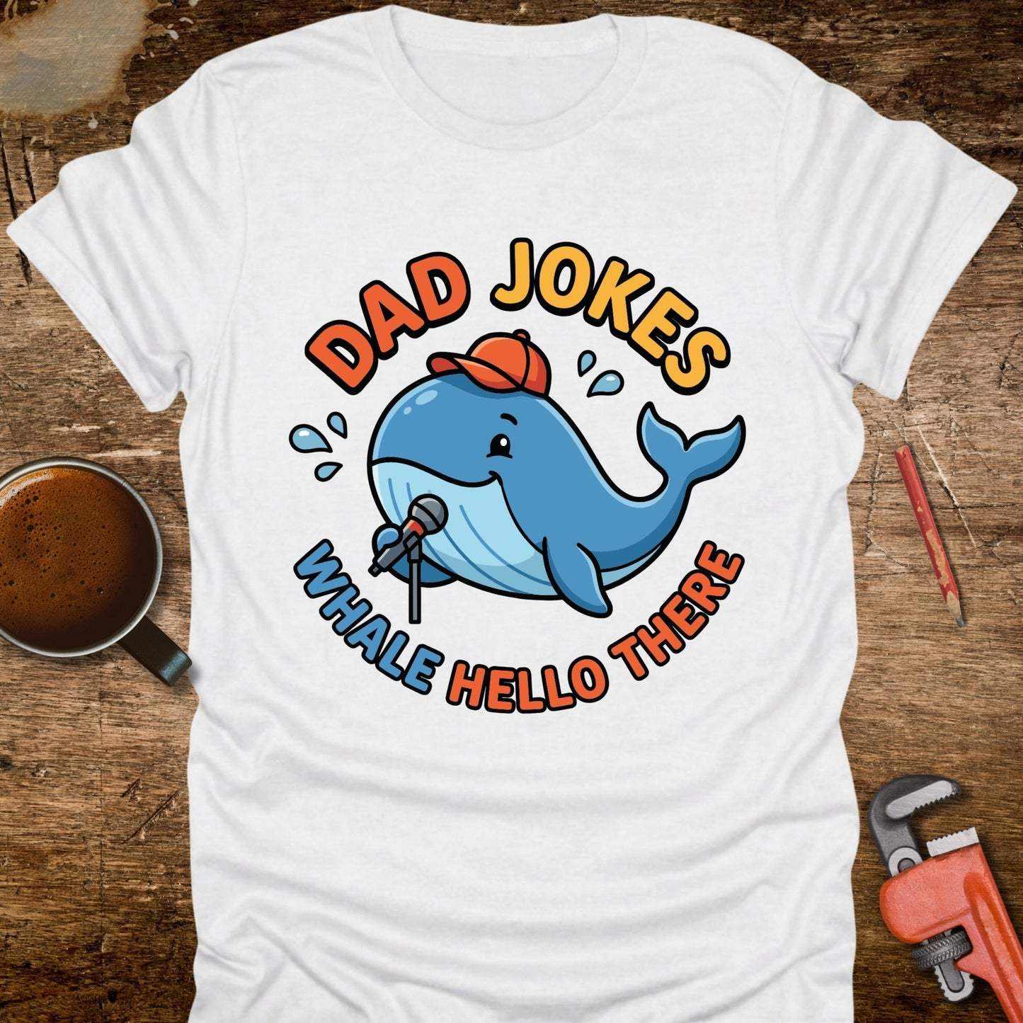 Dad Jokes Whale Hello There T-Shirt