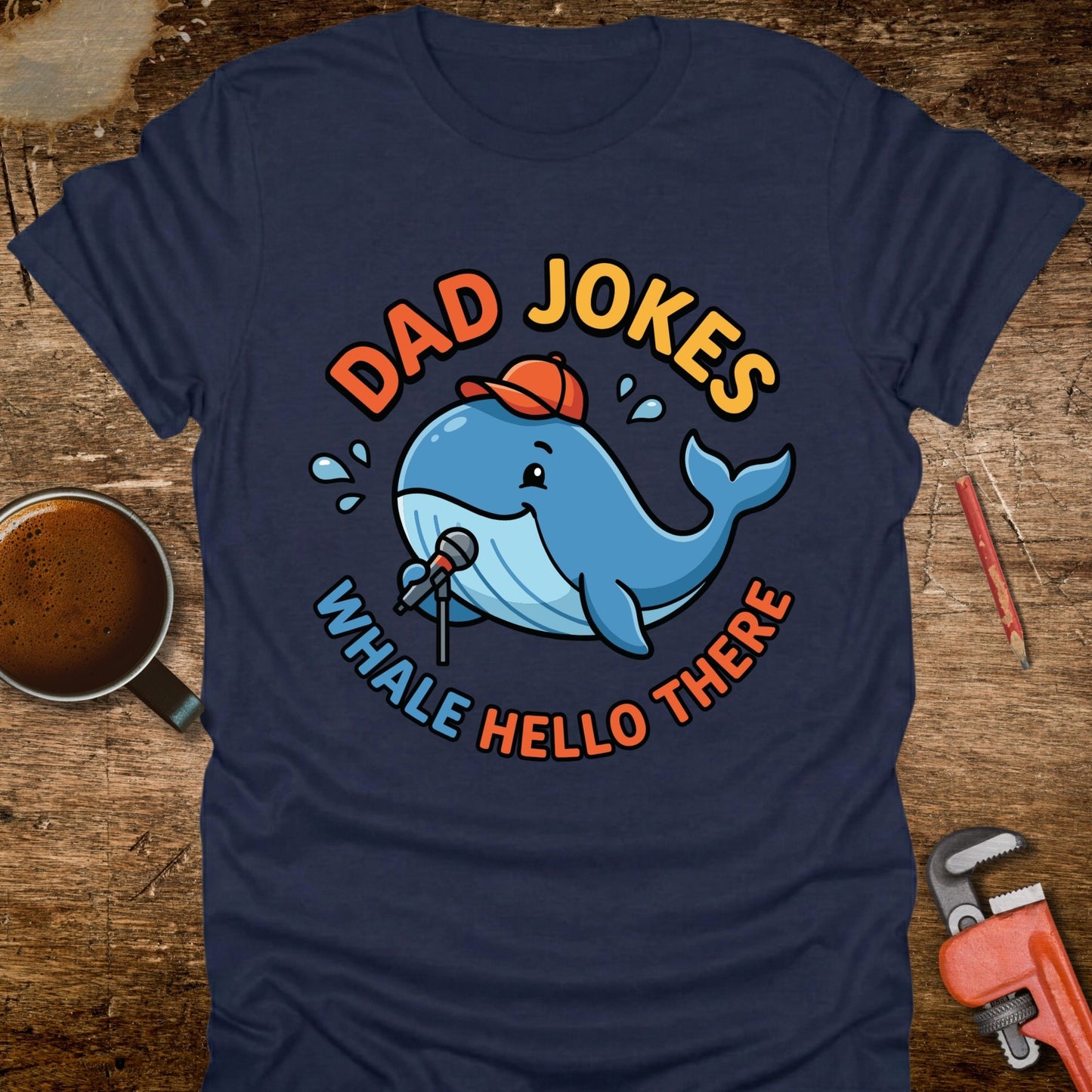 Dad Jokes Whale Hello There T-Shirt