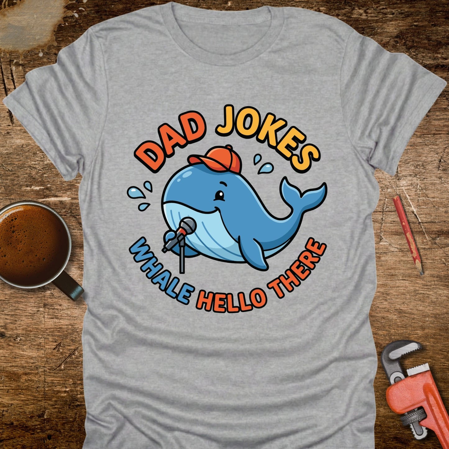Dad Jokes Whale Hello There T-Shirt