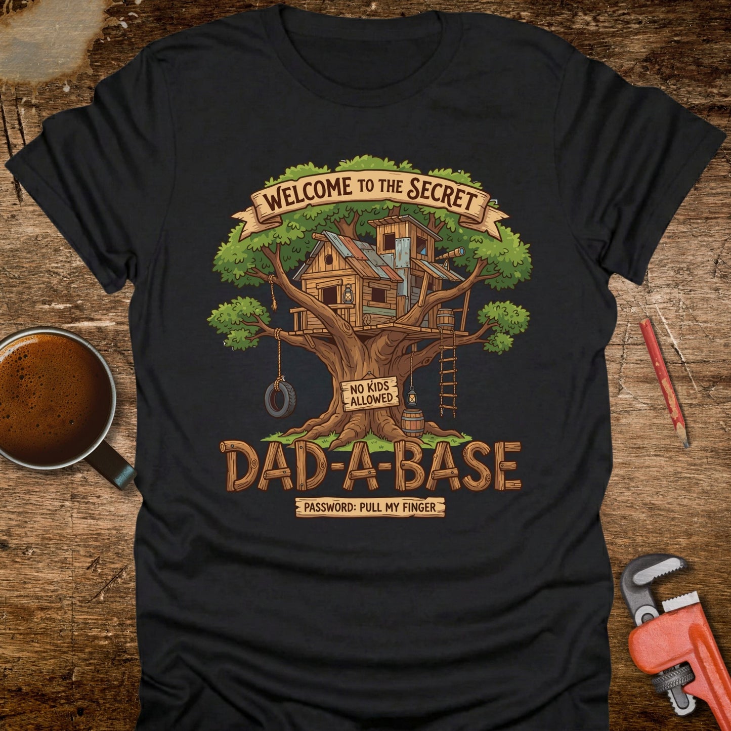 Dad-a-Base Treehouse T-Shirt