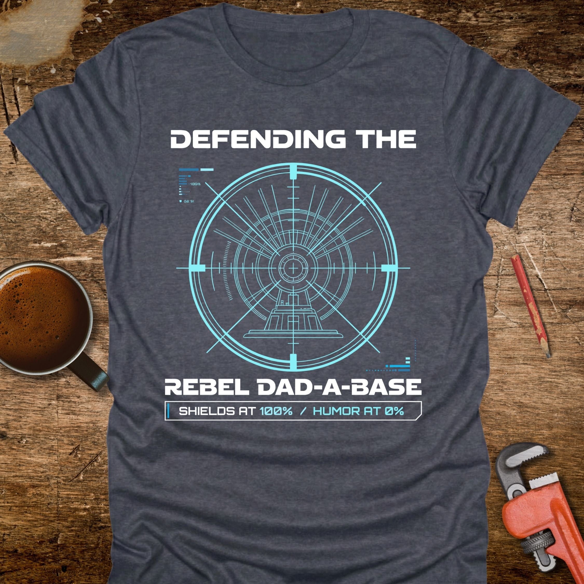 Defending the Rebel Dad-a-Base T-Shirt - colour variant view