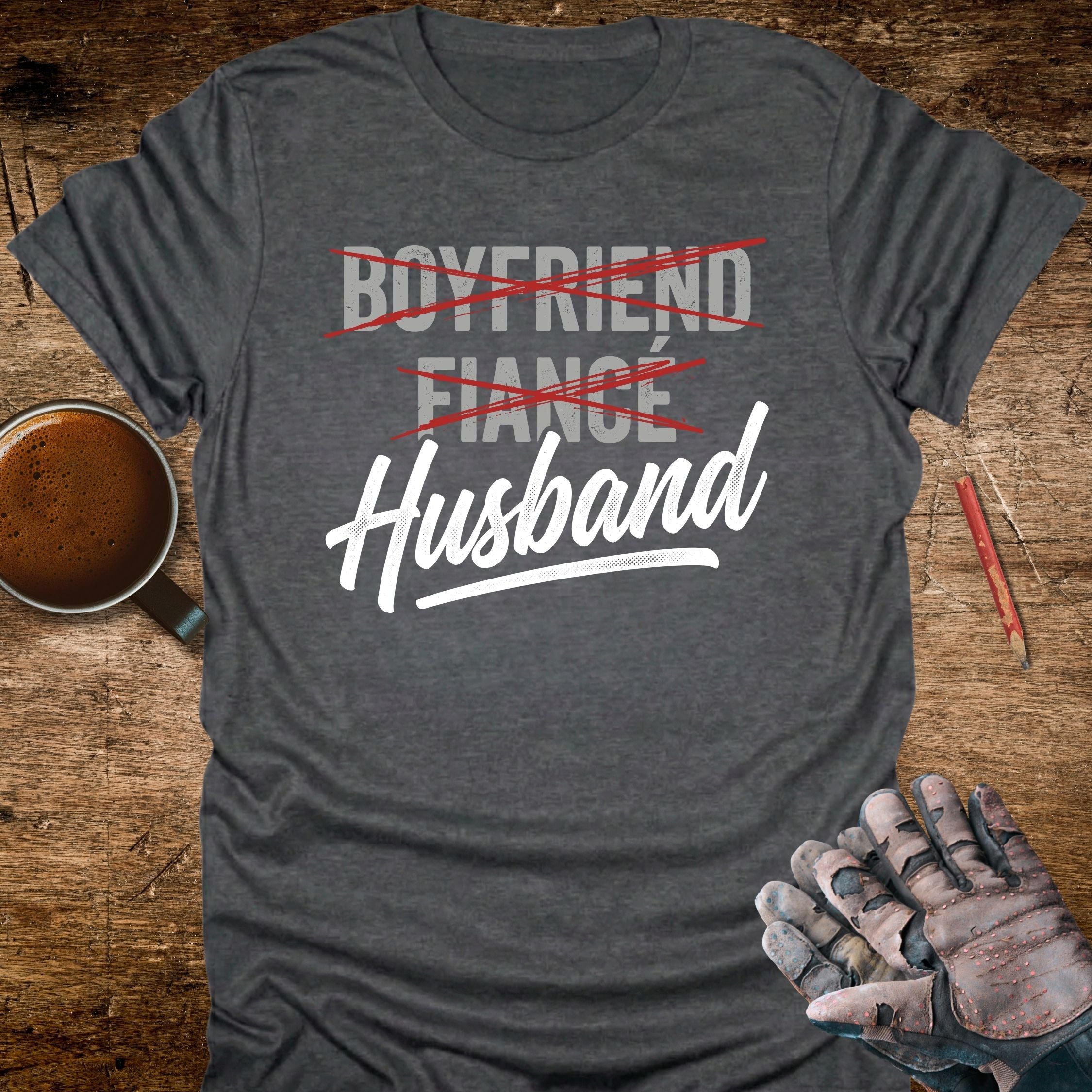 Boyfriend Fianc Husband T-Shirt - size and fit reference