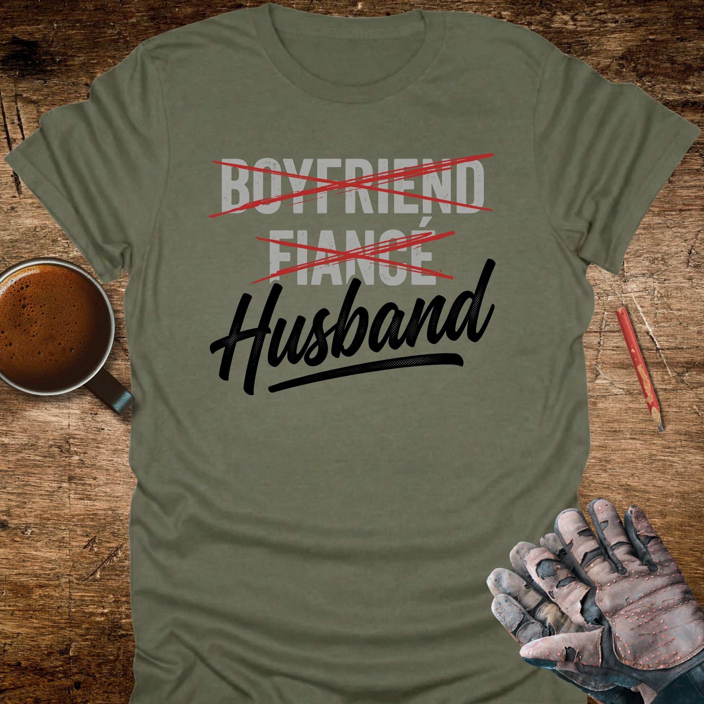 Boyfriend Fianc Husband T-Shirt - lifestyle product photo