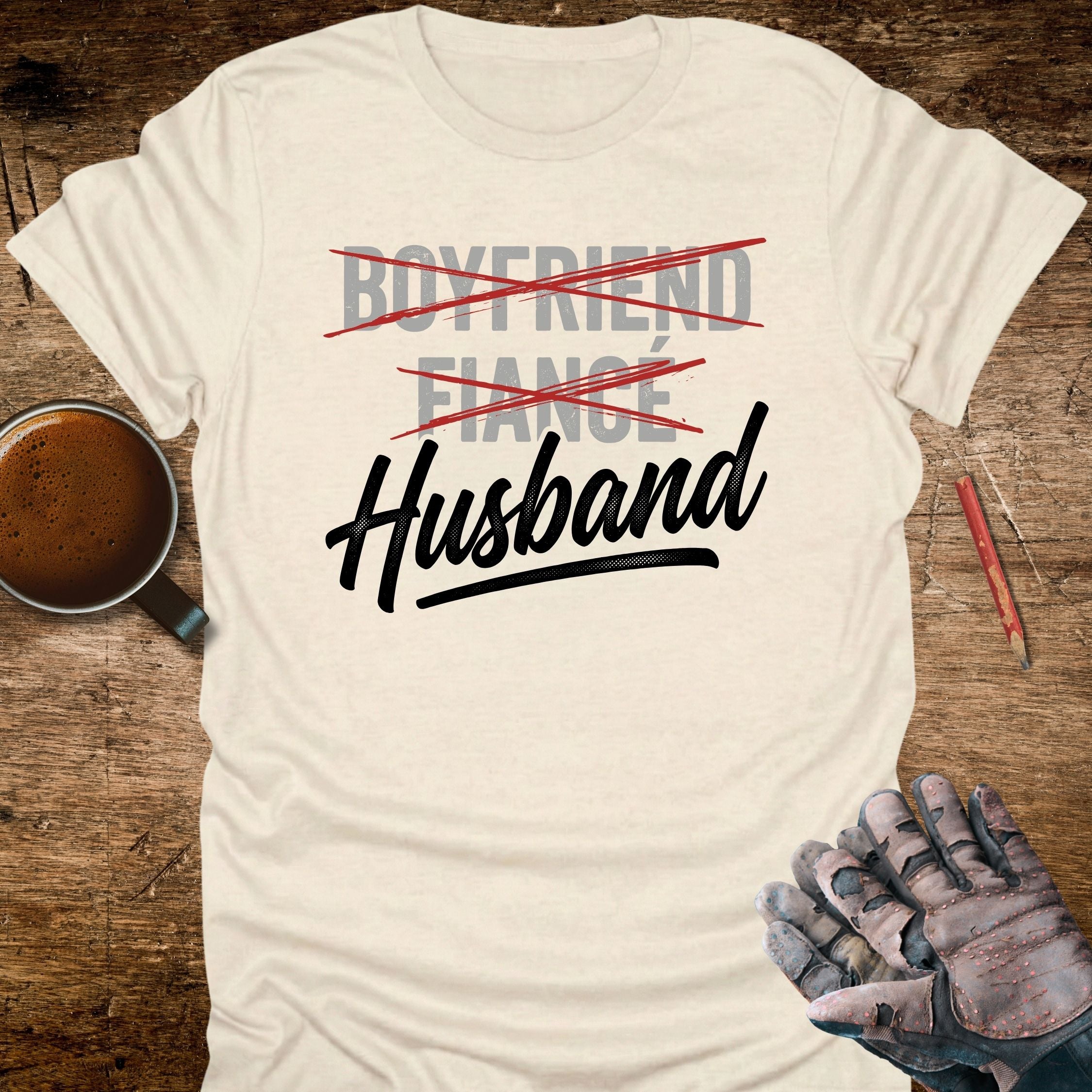 Boyfriend Fianc Husband T-Shirt - alternative colour mockup