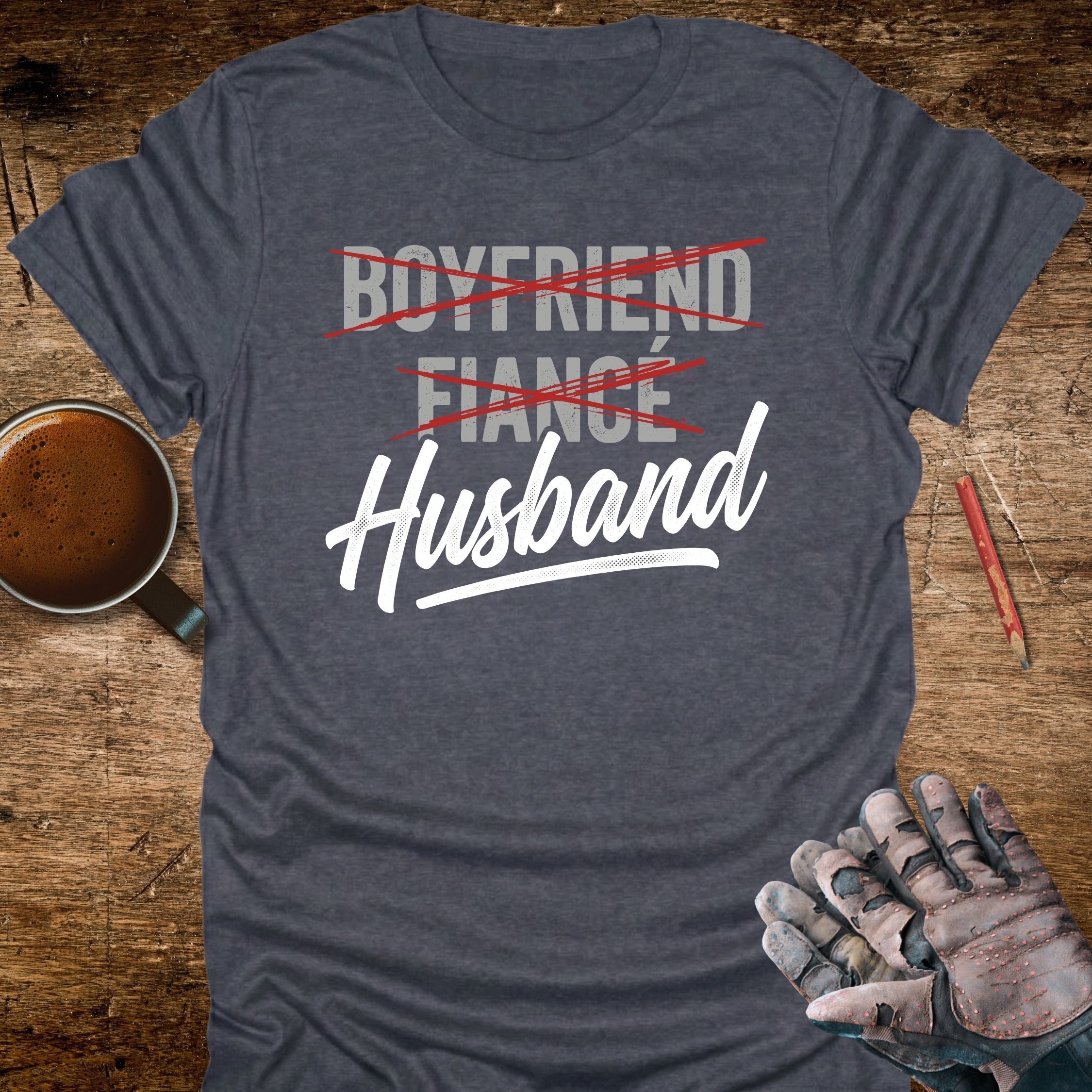 Boyfriend Fianc Husband T-Shirt - product mockup view 10