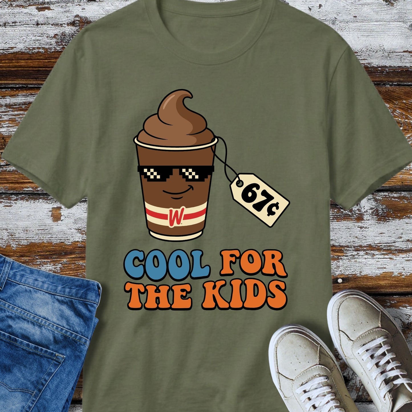 67¢ Cool For The Kids Nostalgia Retro Shake T-Shirt