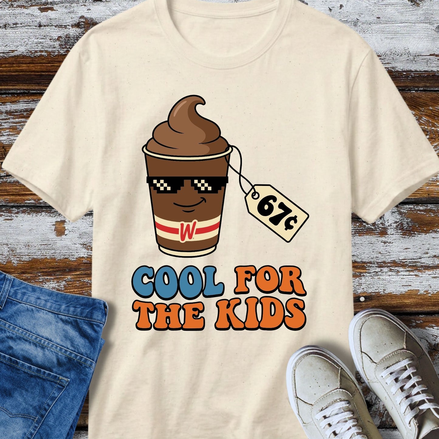 67¢ Cool For The Kids Nostalgia Retro Shake T-Shirt