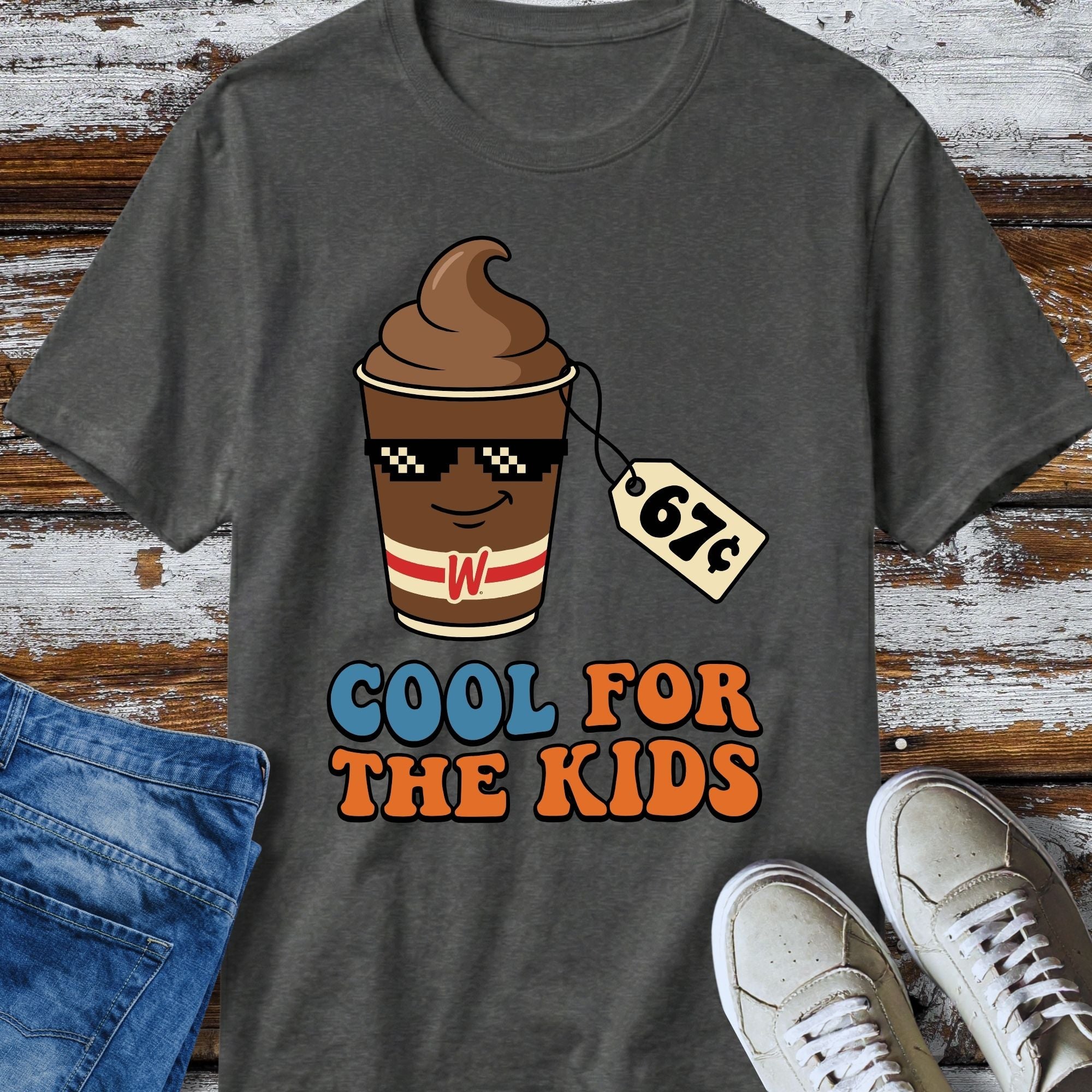 67 Cool For The Kids Nostalgia Retro Shake T-Shirt - colour variant view