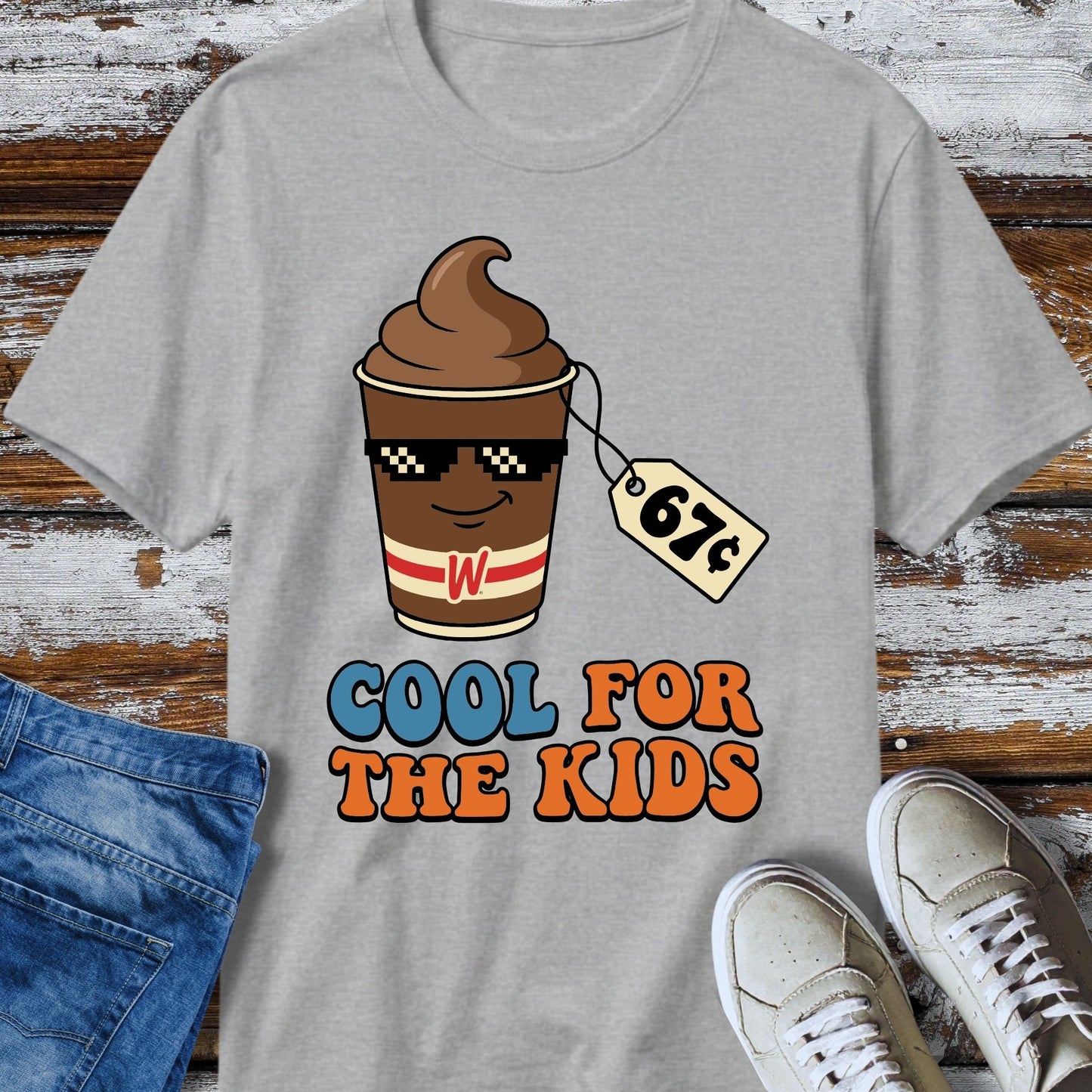 67¢ Cool For The Kids Nostalgia Retro Shake T-Shirt