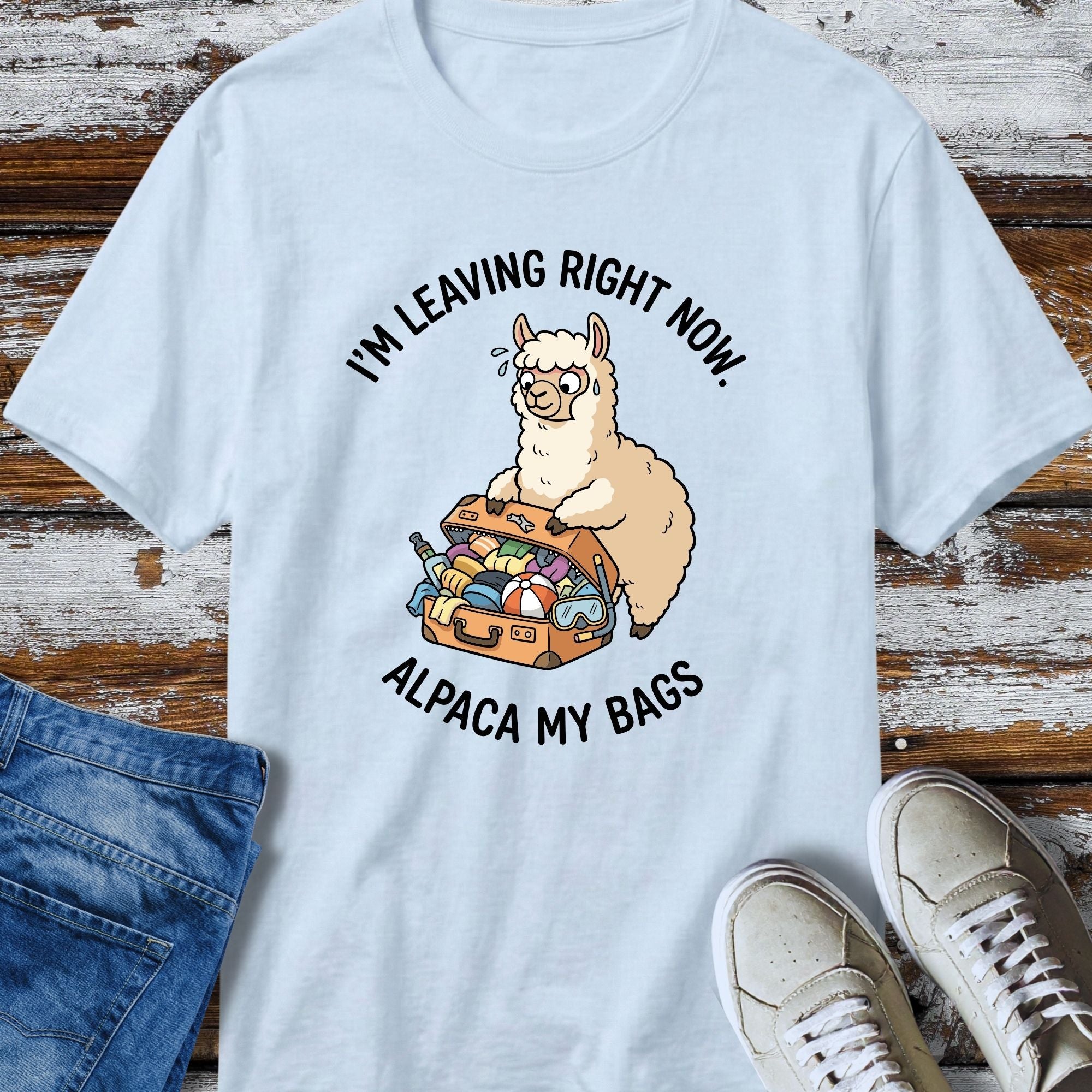 Alpaca My Bags T-Shirt - lifestyle product photo