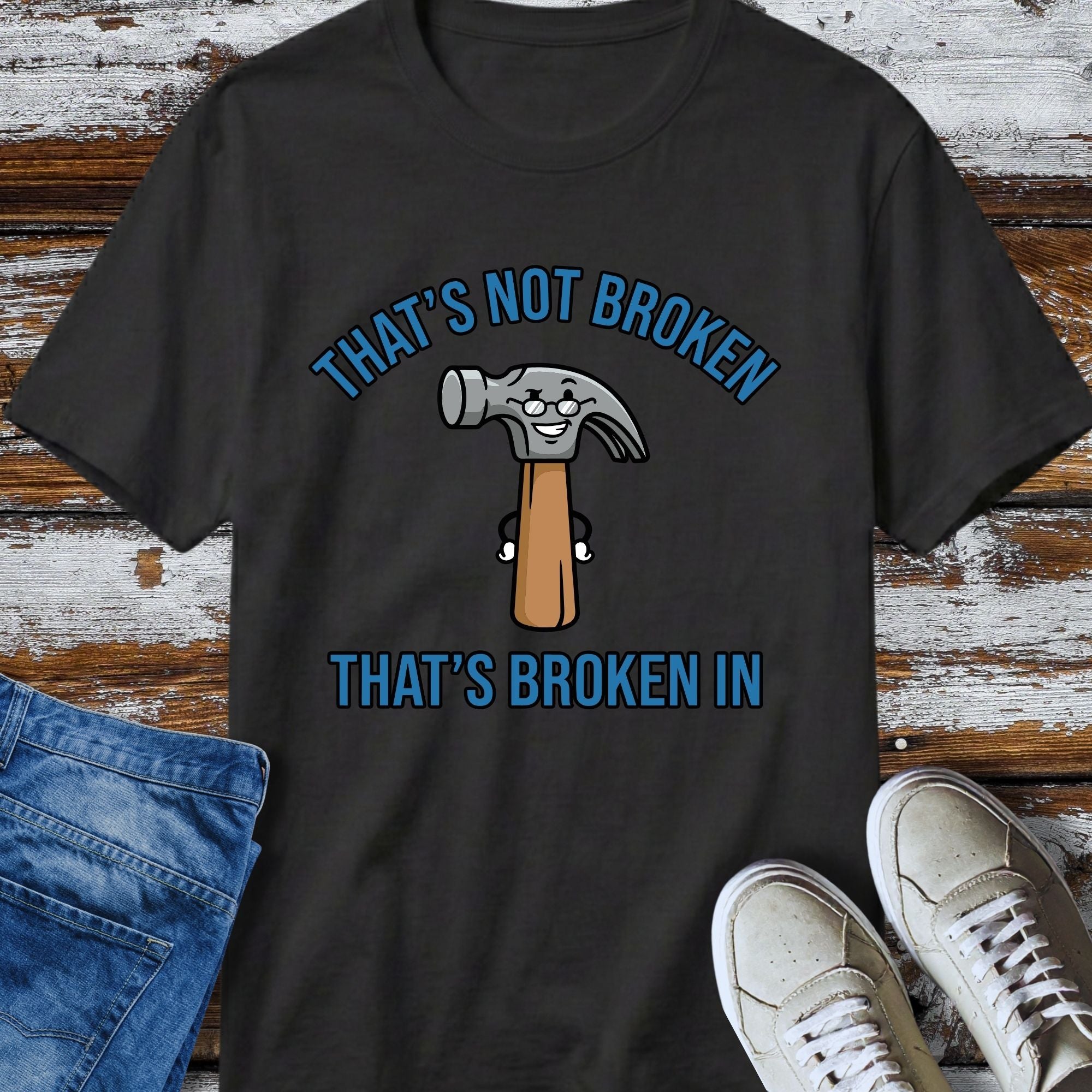 Broken In T-Shirt - design detail closeup