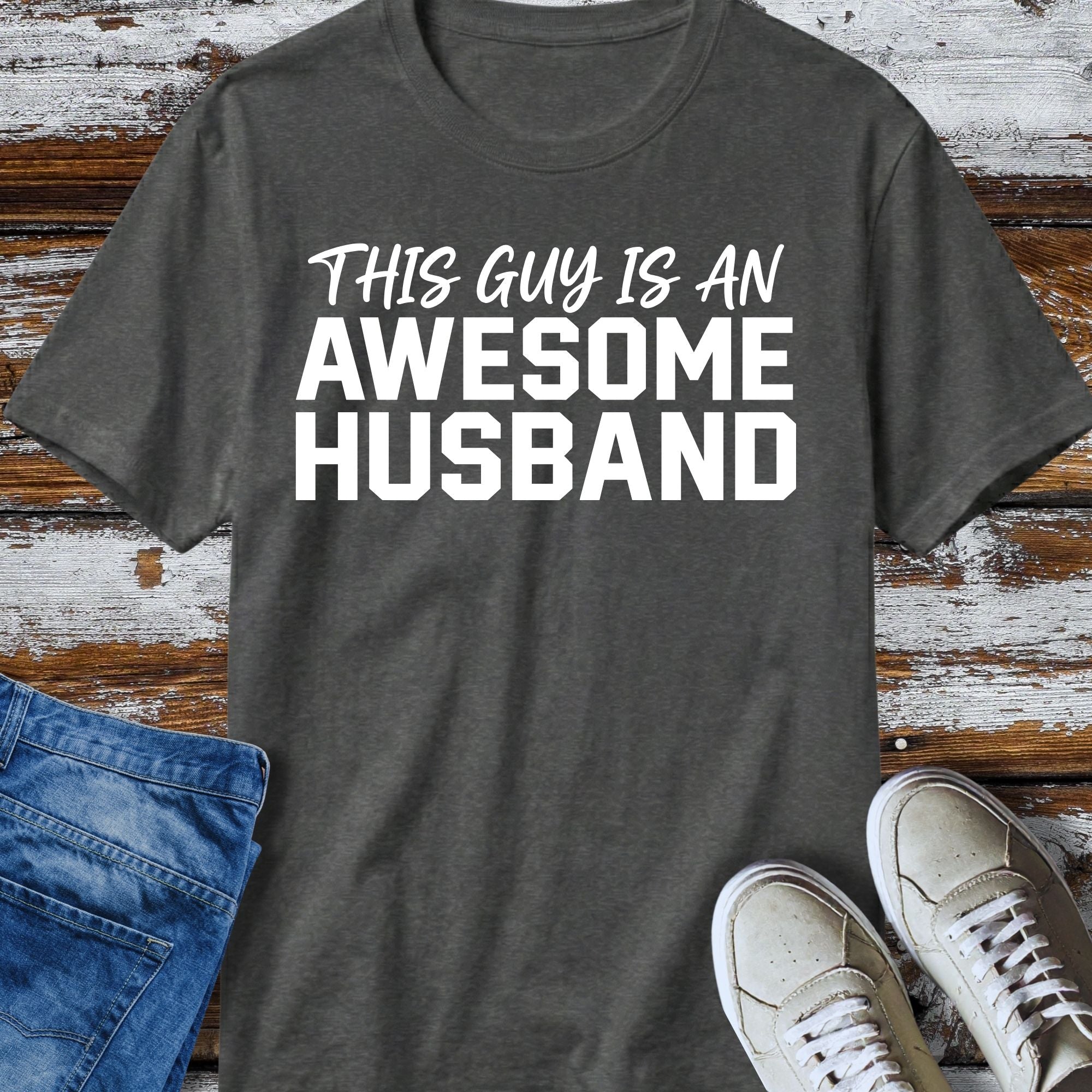 Awesome Husband TShirt - product mockup view 12